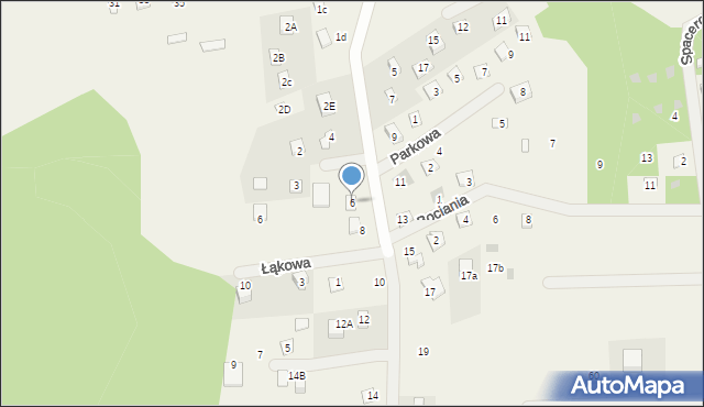 Narty, Modrzewiowa, 6, mapa Narty
