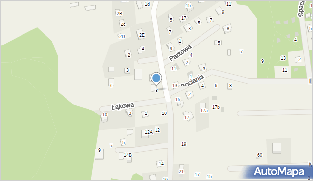 Narty, Modrzewiowa, 8, mapa Narty