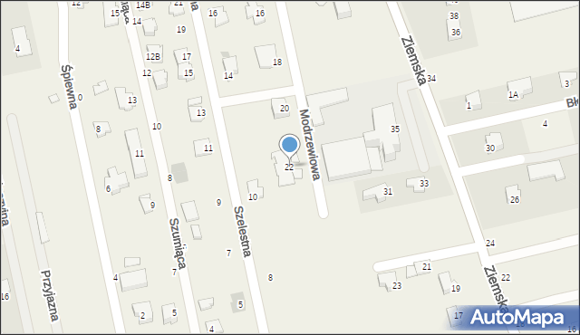 Natalin, Modrzewiowa, 22, mapa Natalin