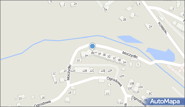 Niepołomice, Moczydło, 3G, mapa Niepołomice