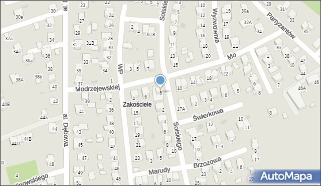 Niepołomice, Modrzejewskiej Heleny, 8, mapa Niepołomice