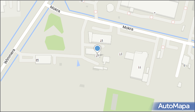 Niepołomice, Mokra, 17, mapa Niepołomice