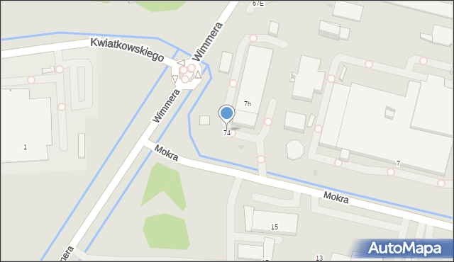 Niepołomice, Mokra, 74, mapa Niepołomice