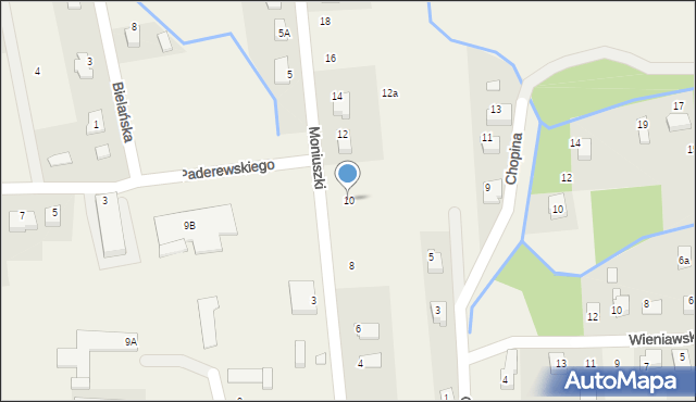 Nowa Wieś, Moniuszki Stanisława, 10, mapa Nowa Wieś