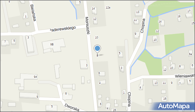 Nowa Wieś, Moniuszki Stanisława, 8, mapa Nowa Wieś