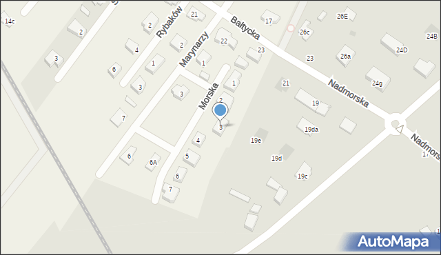 Nowa Wieś Lęborska, Morska, 3, mapa Nowa Wieś Lęborska