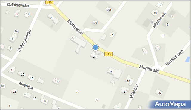 Nowa Wieś Malborska, Moniuszki Stanisława, 25, mapa Nowa Wieś Malborska