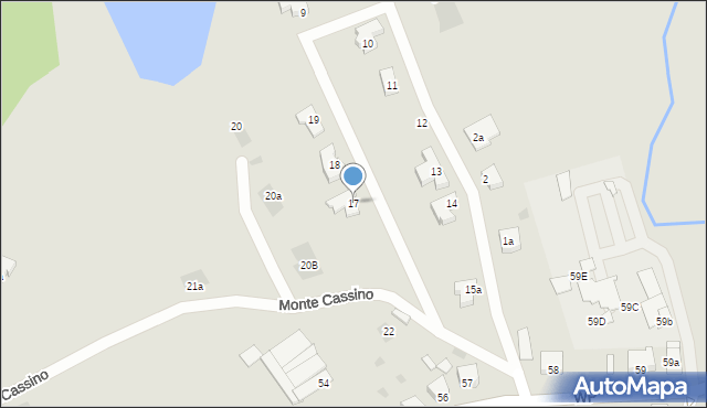 Nowogard, Monte Cassino, 17, mapa Nowogard