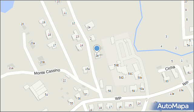 Nowogard, Monte Cassino, 1a, mapa Nowogard