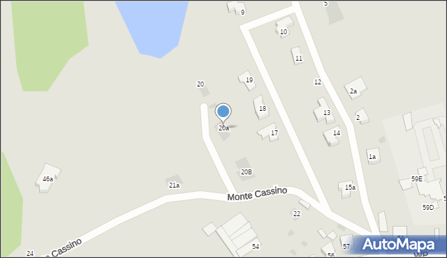 Nowogard, Monte Cassino, 20a, mapa Nowogard
