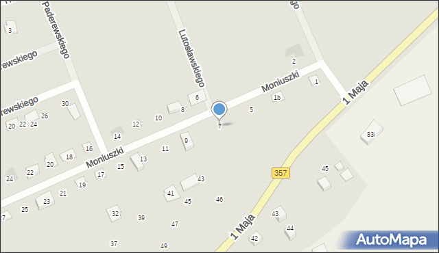 Nowogrodziec, Moniuszki Stanisława, 7, mapa Nowogrodziec