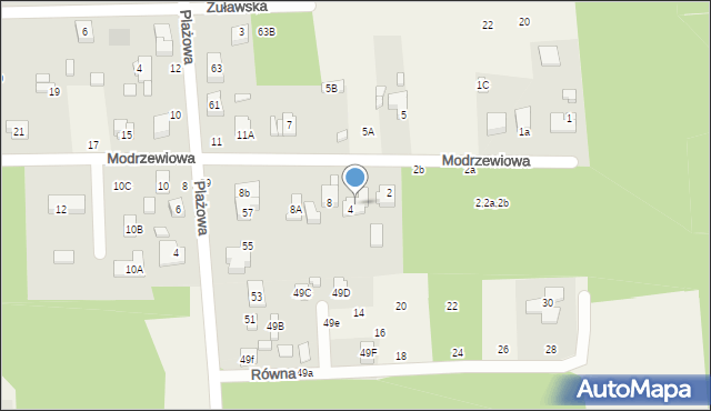 Nowy Bedoń, Modrzewiowa, 6, mapa Nowy Bedoń