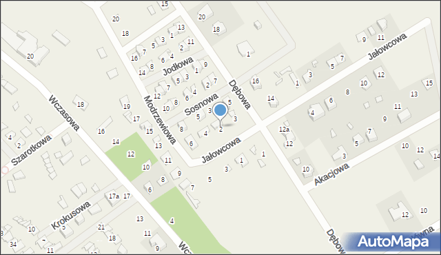 Nowy Dębiec, Modrzewiowa, 2, mapa Nowy Dębiec