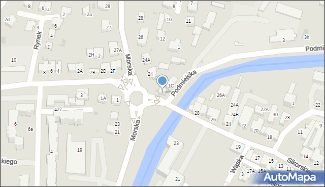 Nowy Dwór Gdański, Morska, 24b, mapa Nowy Dwór Gdański