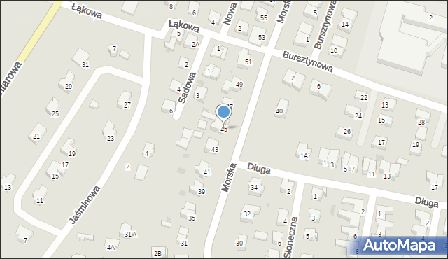 Nowy Dwór Gdański, Morska, 45, mapa Nowy Dwór Gdański