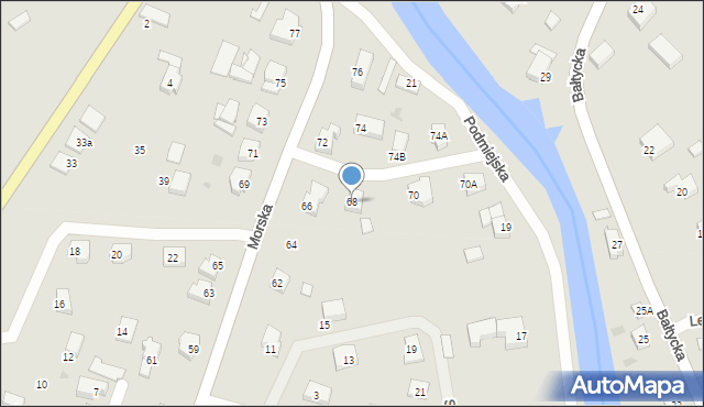 Nowy Dwór Gdański, Morska, 68, mapa Nowy Dwór Gdański