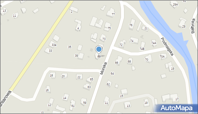 Nowy Dwór Gdański, Morska, 69, mapa Nowy Dwór Gdański