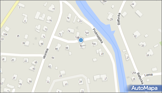 Nowy Dwór Gdański, Morska, 70, mapa Nowy Dwór Gdański