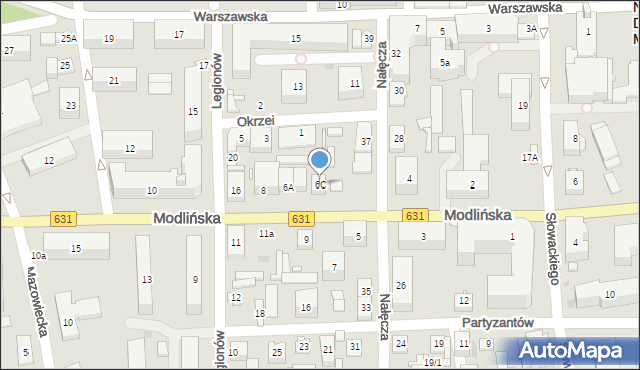 Nowy Dwór Mazowiecki, Modlińska, 6C, mapa Nowy Dwór Mazowiecki