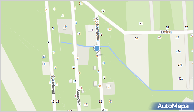 Nowy Prażmów, Modrzewiowa, 6, mapa Nowy Prażmów