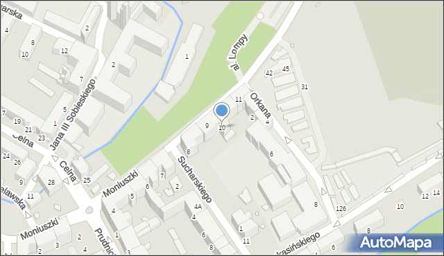 Nysa, Moniuszki Stanisława, 10, mapa Nysy