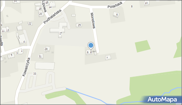 Ochojno, Morelowa, 4, mapa Ochojno