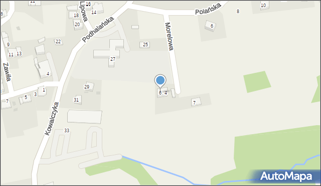 Ochojno, Morelowa, 6, mapa Ochojno