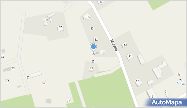 Odargowo, Morska, 27, mapa Odargowo