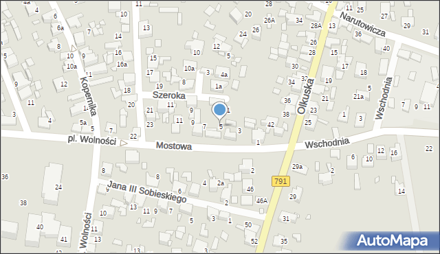 Ogrodzieniec, Mostowa, 5, mapa Ogrodzieniec