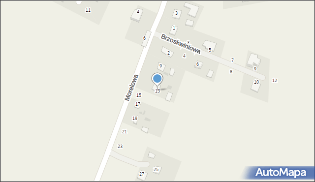 Okszów-Kolonia, Morelowa, 13, mapa Okszów-Kolonia