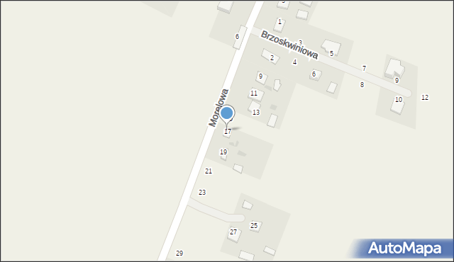 Okszów-Kolonia, Morelowa, 17, mapa Okszów-Kolonia