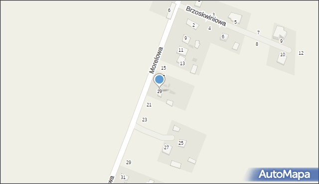 Okszów-Kolonia, Morelowa, 19, mapa Okszów-Kolonia