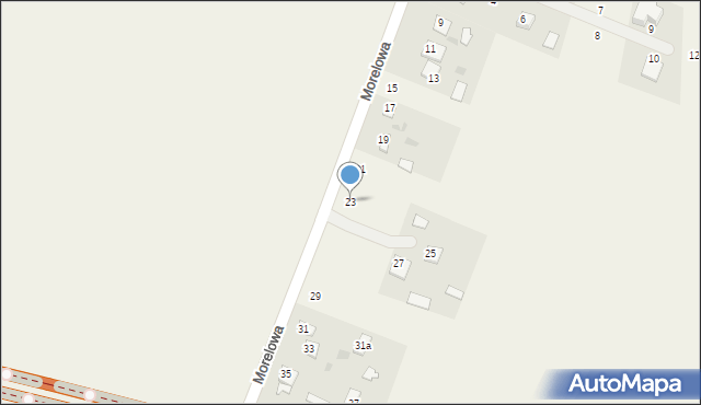 Okszów-Kolonia, Morelowa, 23, mapa Okszów-Kolonia