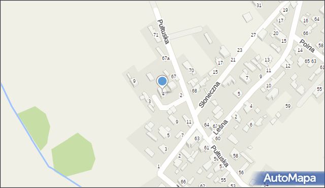 Okuniew, Mokra, 4, mapa Okuniew