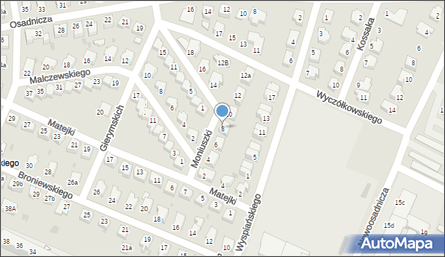 Oława, Moniuszki Stanisława, 8, mapa Oława