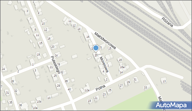 Oława, Morelowa, 10, mapa Oława