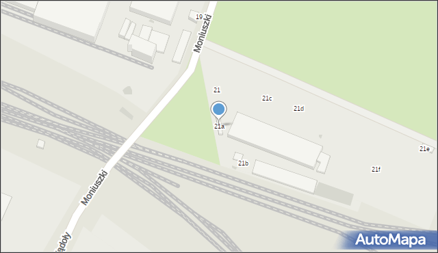 Oleśnica, Moniuszki Stanisława, 21a, mapa Oleśnica