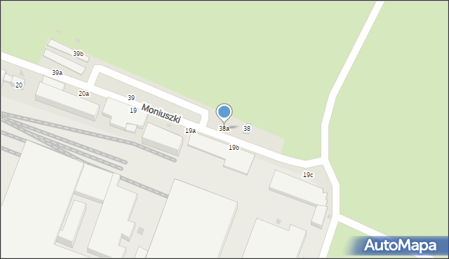 Oleśnica, Moniuszki Stanisława, 38a, mapa Oleśnica