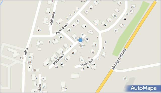 Olsztynek, Morelowa, 30, mapa Olsztynek