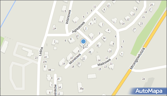 Olsztynek, Morelowa, 4, mapa Olsztynek
