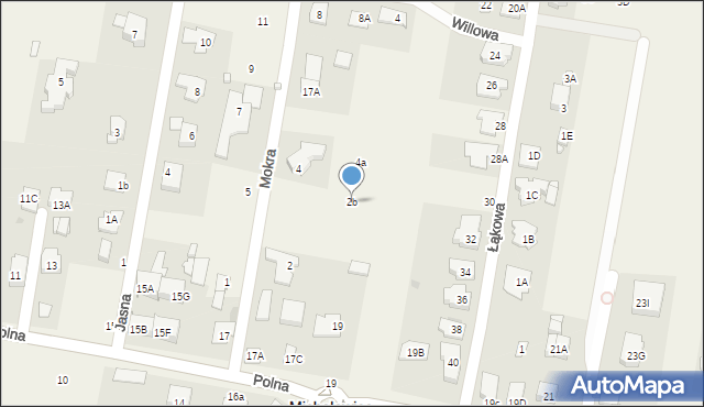 Opacz-Kolonia, Mokra, 2b, mapa Opacz-Kolonia