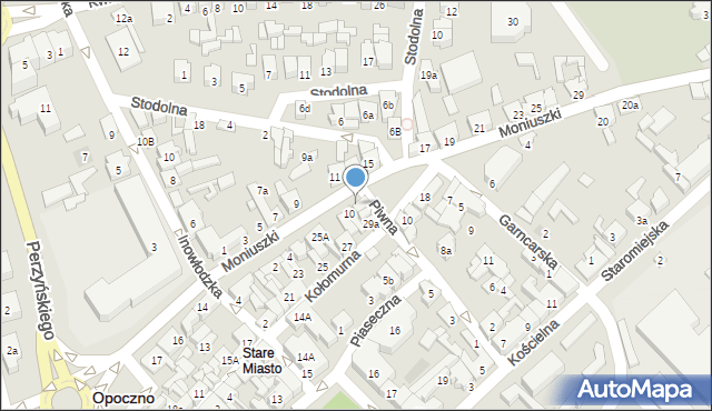Opoczno, Moniuszki Stanisława, 12, mapa Opoczno