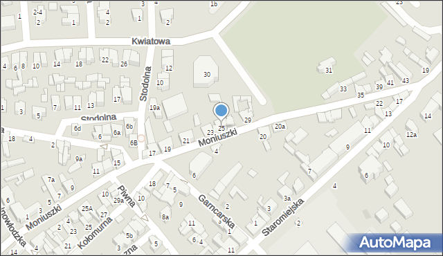 Opoczno, Moniuszki Stanisława, 25, mapa Opoczno