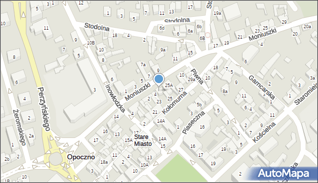 Opoczno, Moniuszki Stanisława, 4a, mapa Opoczno