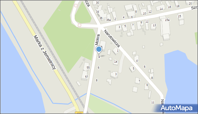 Opole, Mokra, 4, mapa Opola