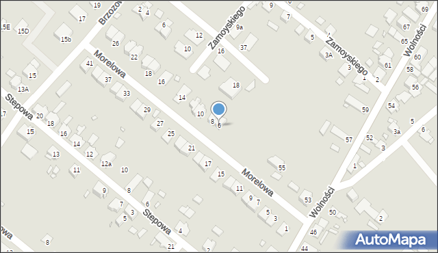 Opole, Morelowa, 6, mapa Opola