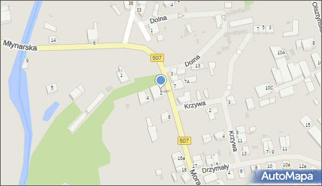 Orneta, Morąska, 2, mapa Orneta