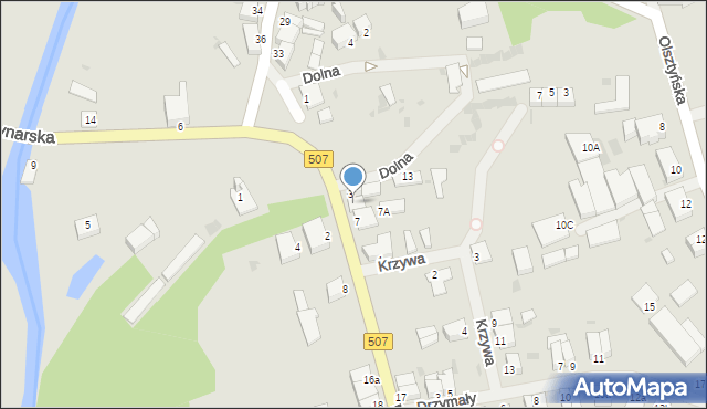 Orneta, Morąska, 5, mapa Orneta