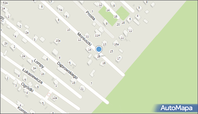 Orzesze, Moniuszki Stanisława, 16, mapa Orzesze