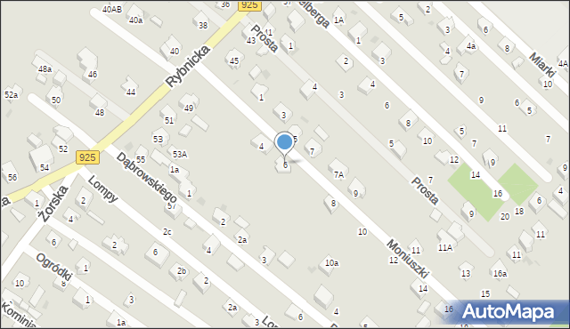 Orzesze, Moniuszki Stanisława, 6, mapa Orzesze